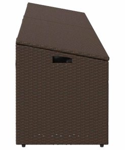 Baule Da Giardino Marrone 220x50x58 Cm In Polyrattan