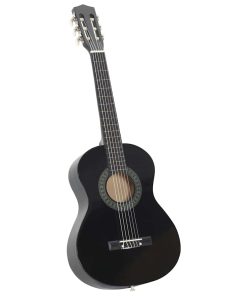Chitarra Classica Per Principianti E Bambini Nera 1/2 34"