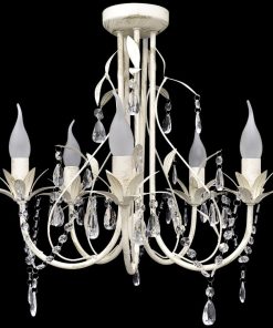 Lampada Da Soffitto Lampadario In Cristallo Con 5 Portalampade