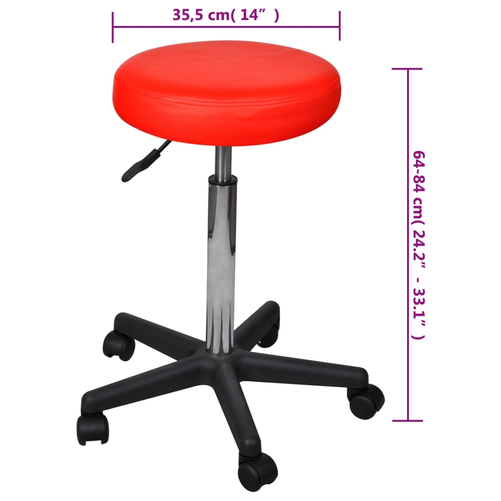 Sgabello Da Ufficio Rosso - Image 2