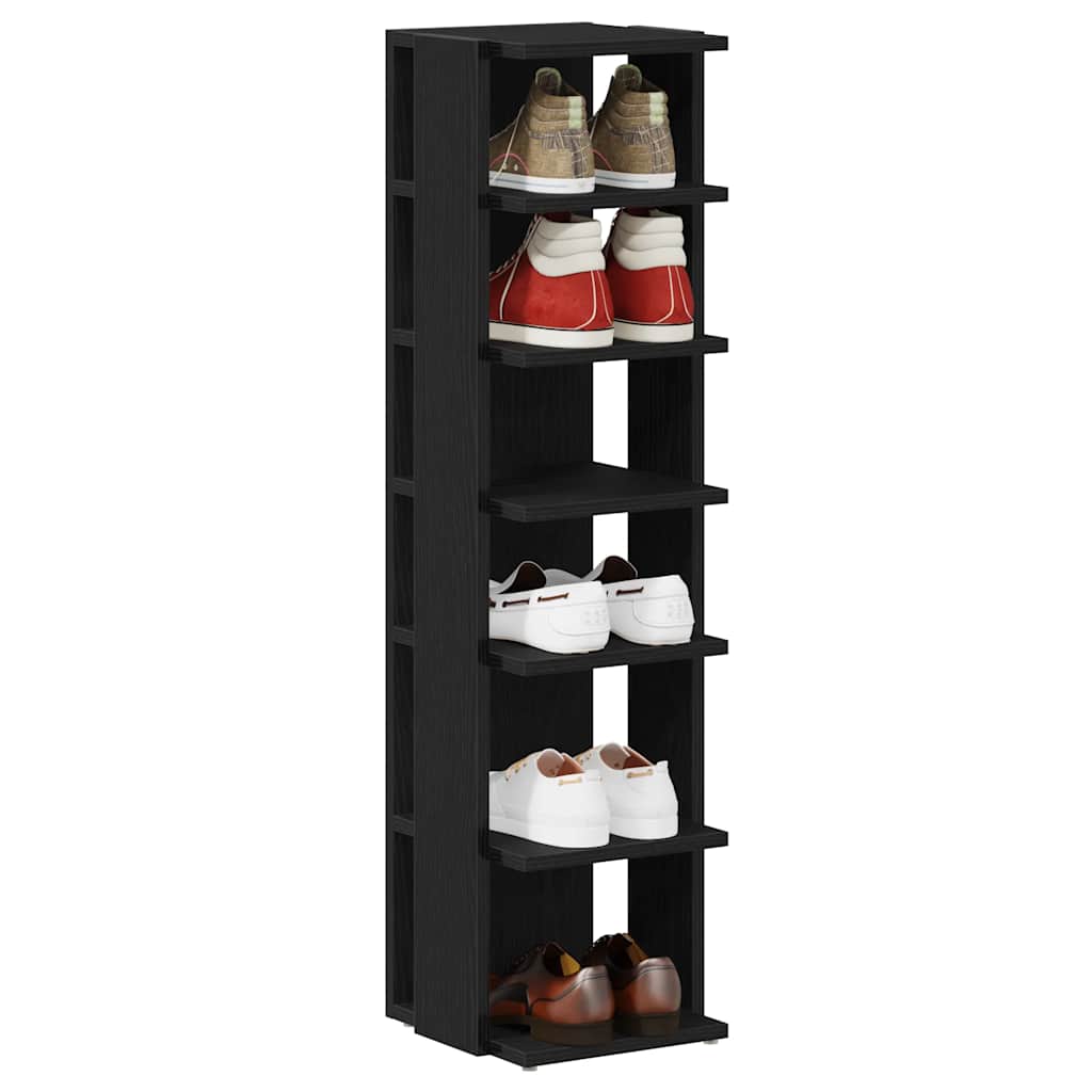 Scarpiere 2 Pz Rovere Nero 25x27x102 Cm In Legno Multistrato - Image 5