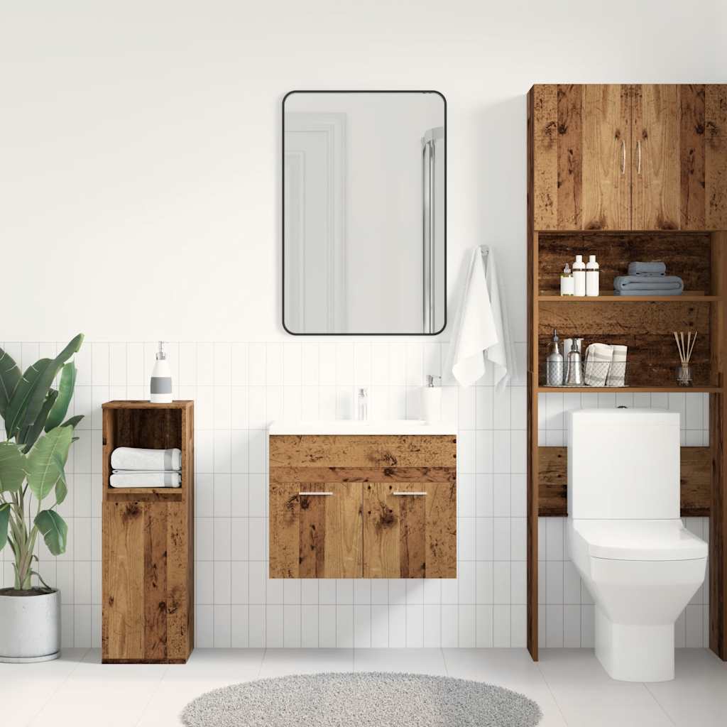 Mobile Lavabo Bagno Legno Antico 60x38,5x46 Cm In Truciolato - Image 2