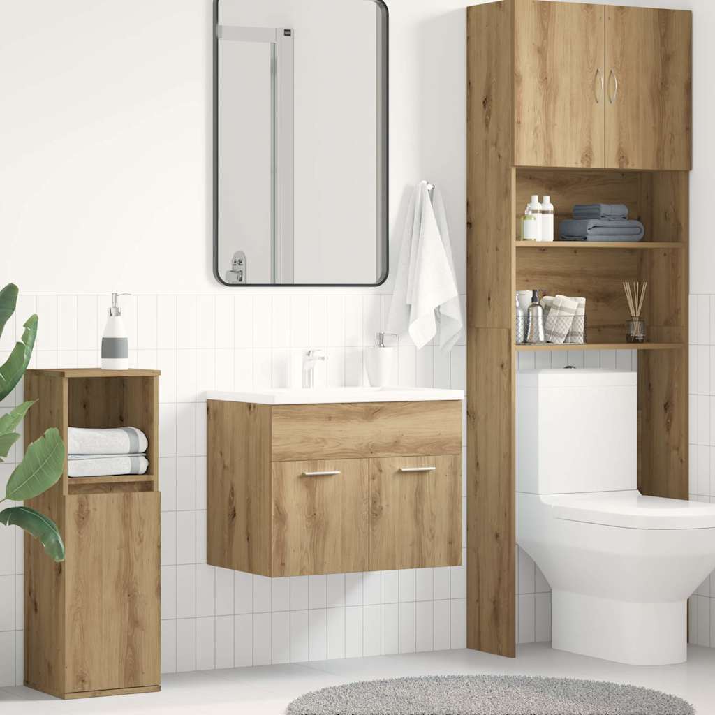 Mobile Lavabo Bagno Rovere Artigianale 60x38,5x46 Cm Truciolato - Image 3