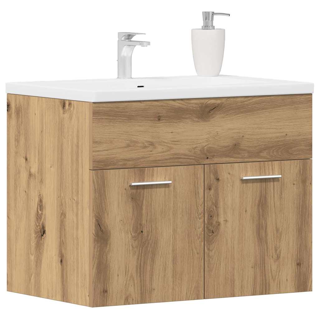 Mobile Lavabo Bagno Rovere Artigianale 60x38,5x46 Cm Truciolato - Image 4