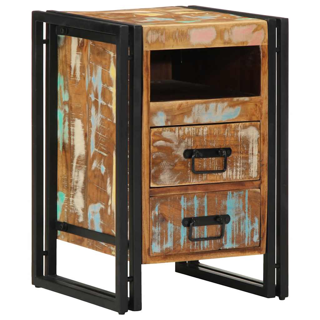 Comodino 40x40x59 Cm In Legno Massello Di Recupero