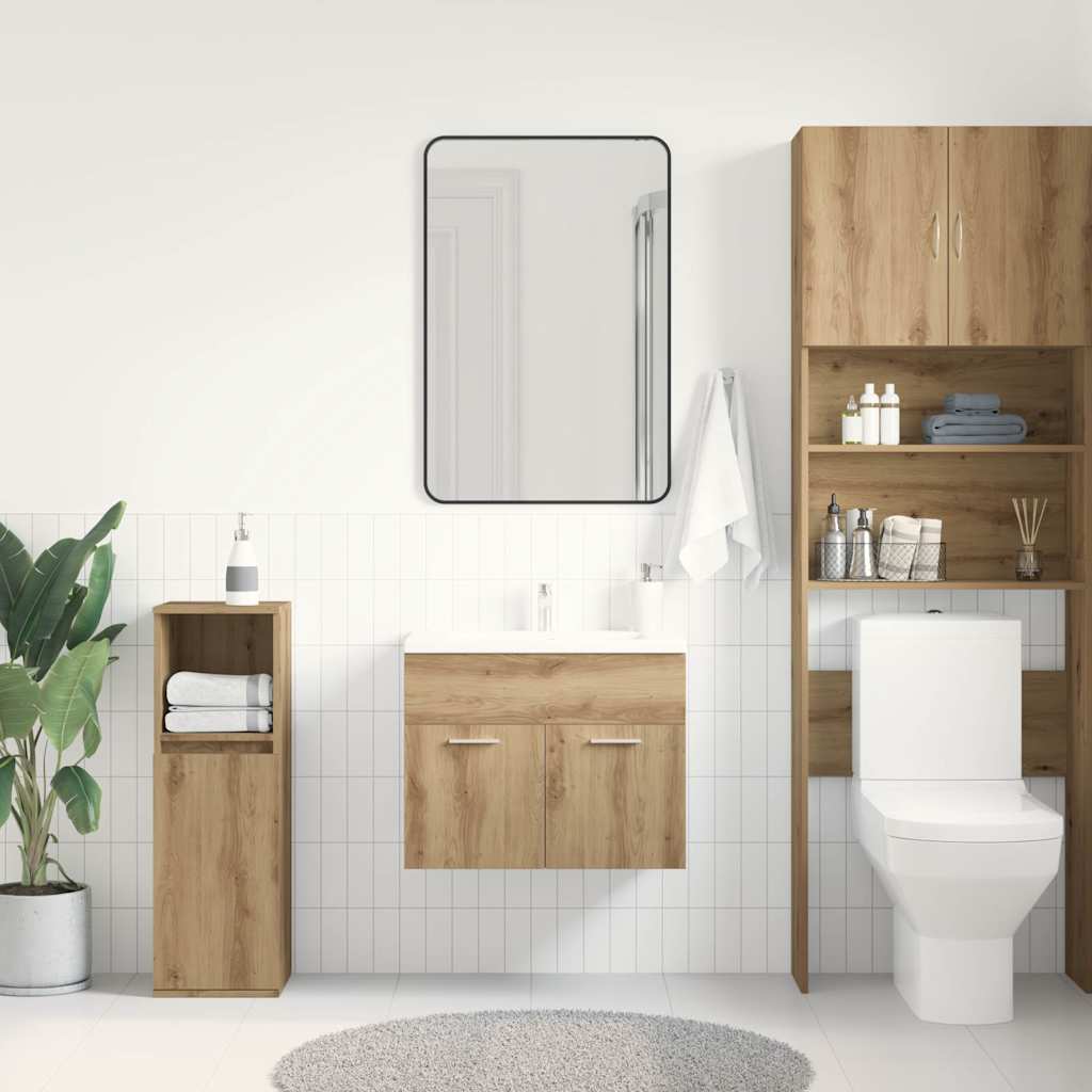 Mobile Lavabo Bagno Rovere Artigianale 60x38,5x46 Cm Truciolato - Image 2