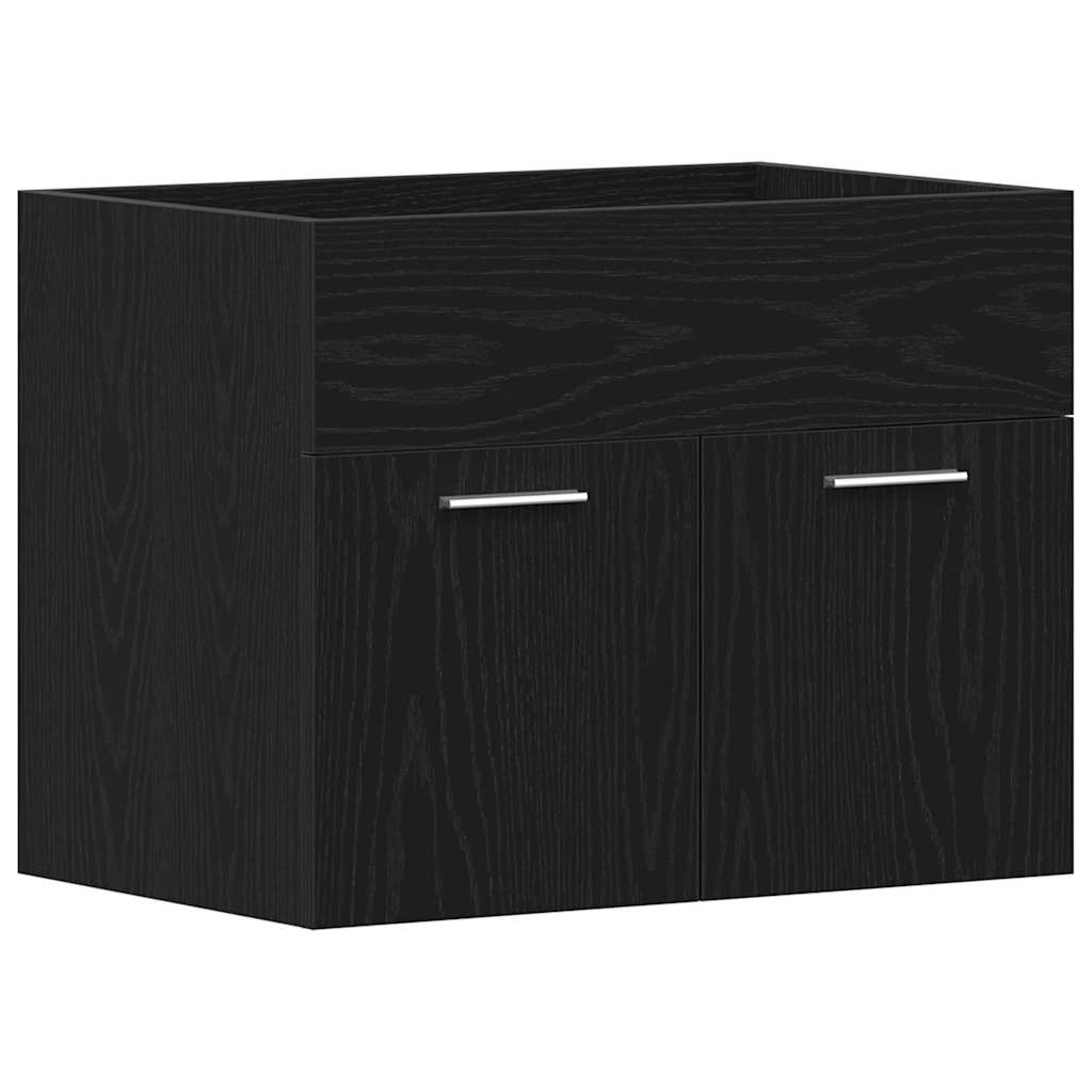 Mobile Lavabo Da Bagno Rovere Nero 60x38,5x46 Cm In Truciolato - Image 5