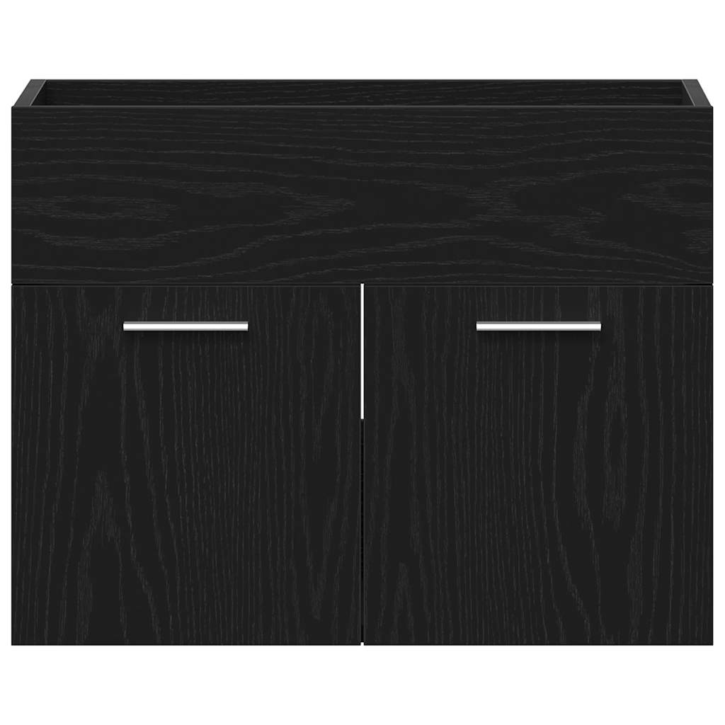 Mobile Lavabo Da Bagno Rovere Nero 60x38,5x46 Cm In Truciolato - Image 4