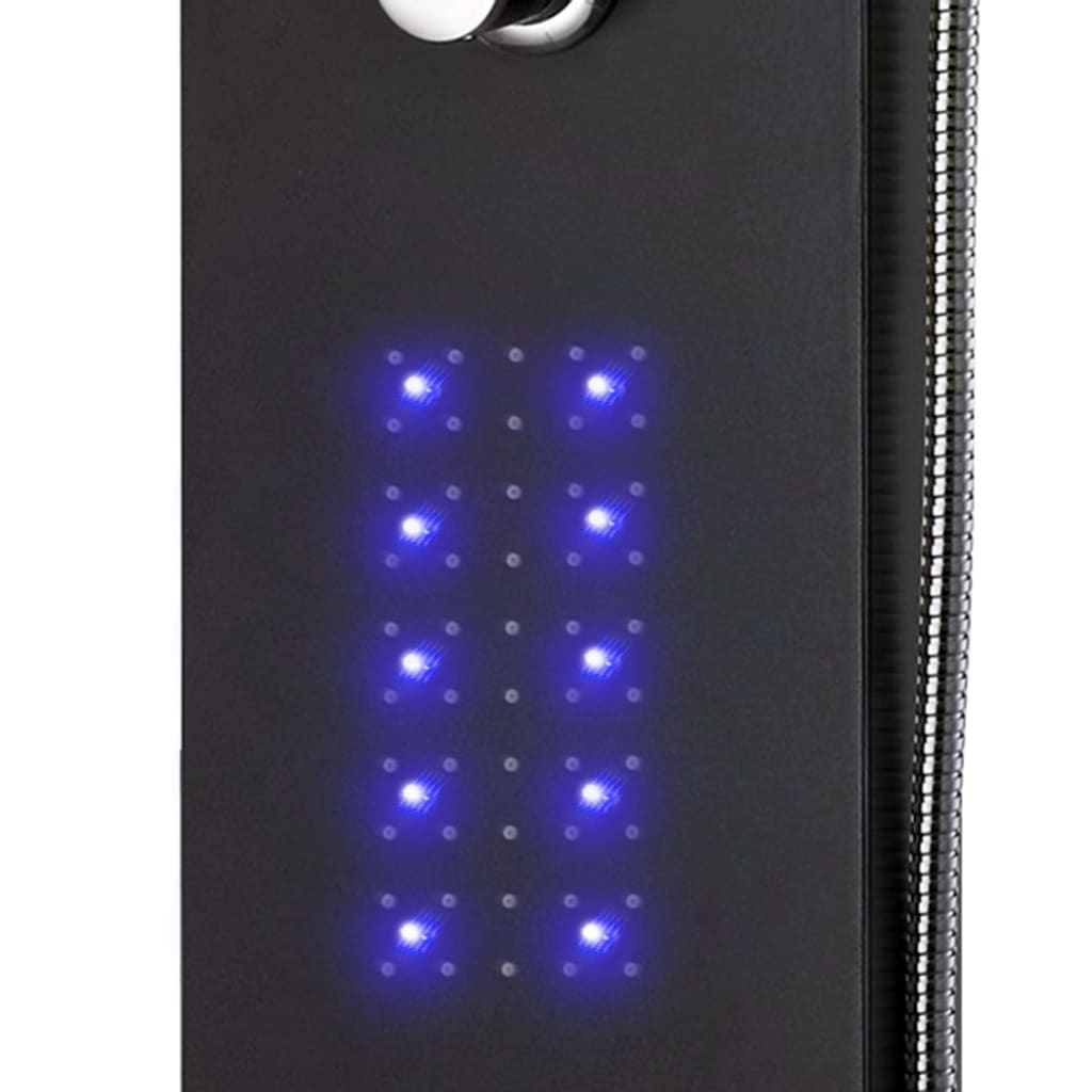 Pannello Doccia In Alluminio 20x44x130 Cm Nero - Image 5