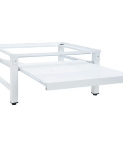 Supporto Lavatrice E Asciugatrice Con Mensola Estraibile Bianco