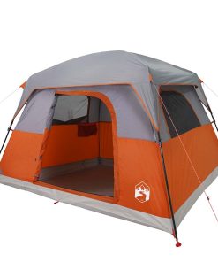 Tenda Da Campeggio A Cabina 4 Persone Arancione Impermeabile