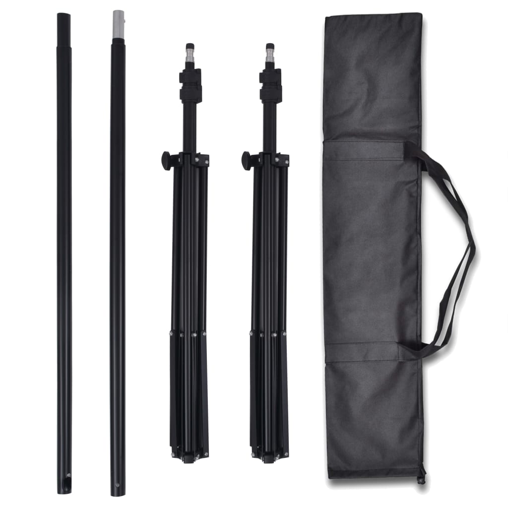 Kit Studio Foto Con 3 Fondali In Cotone Telaio Regolabile 3x6 M - Image 3