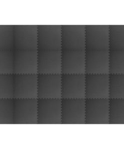 Tappetino A Incastro 24 Pz 8,64 M² In Schiuma Eva Nera