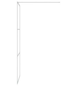 Parete Doccia Walk In Argento 80x195 Cm Vetro Trasparente Esg