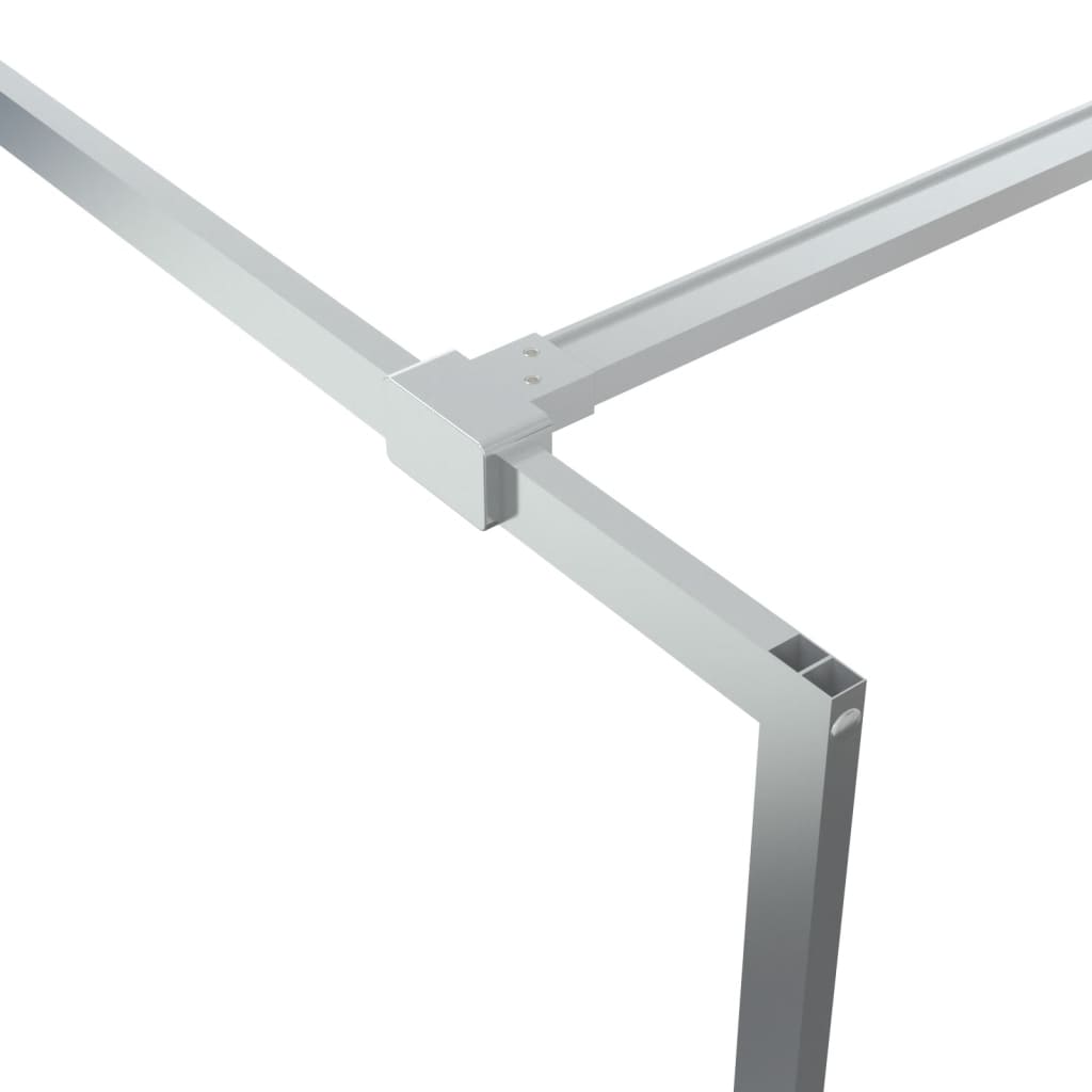 Parete Doccia Walk In Argento 80x195 Cm Vetro Trasparente Esg - Image 5