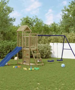 Set Da Gioco Da Esterno In Legno Di Pino Impregnato