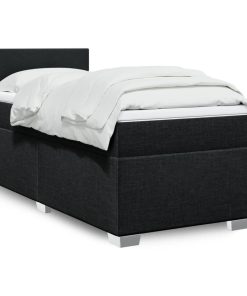 Giroletto A Molle Con Materasso Nero 100x200 Cm In Tessuto