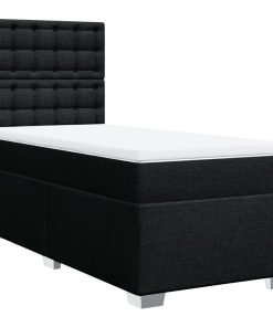 Giroletto A Molle Con Materasso Nero 100x200 Cm In Tessuto