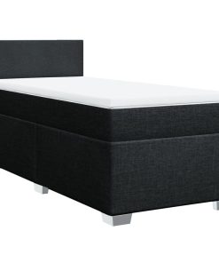 Giroletto A Molle Con Materasso Nero 100x200 Cm In Tessuto