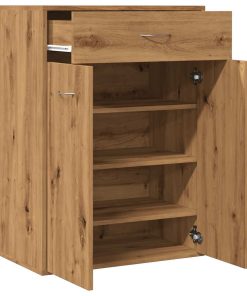 Scarpiera Rovere Artigianale 60x35x84 Cm In Legno Multistrato