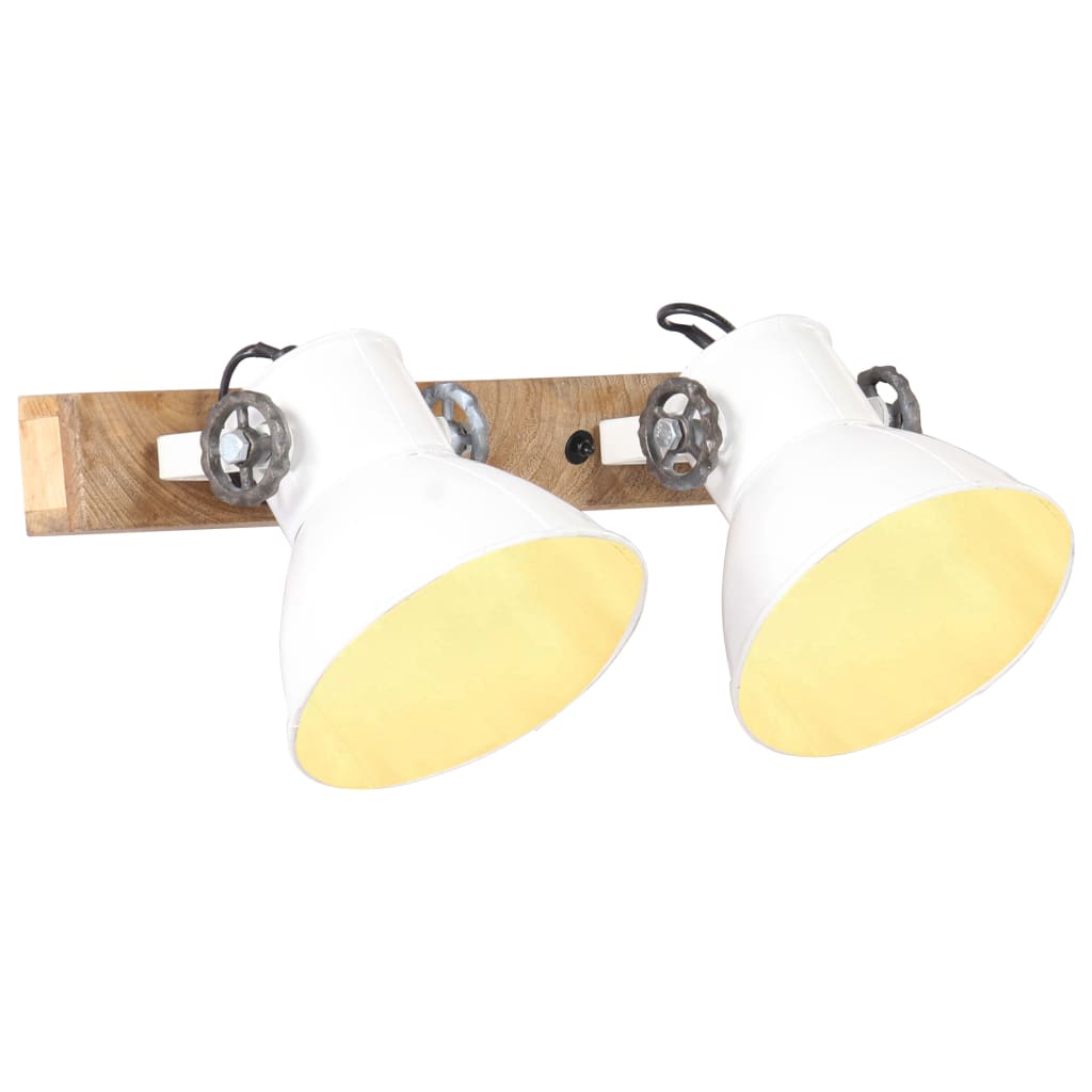 Lampada Da Parete In Stile Industriale Bianca 45x25 Cm E27 - Image 4