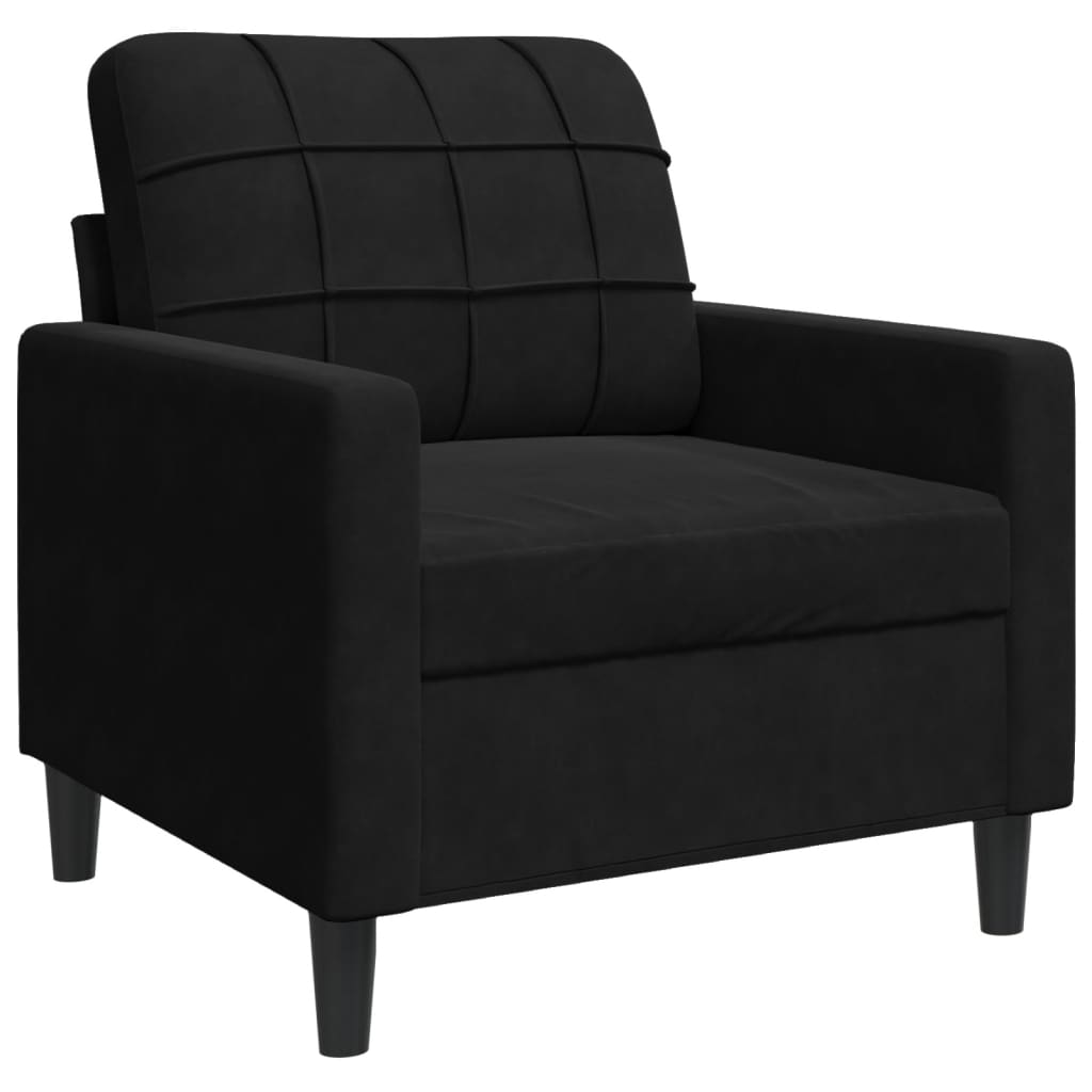 Poltrona Nero 60 Cm Velluto - Image 3