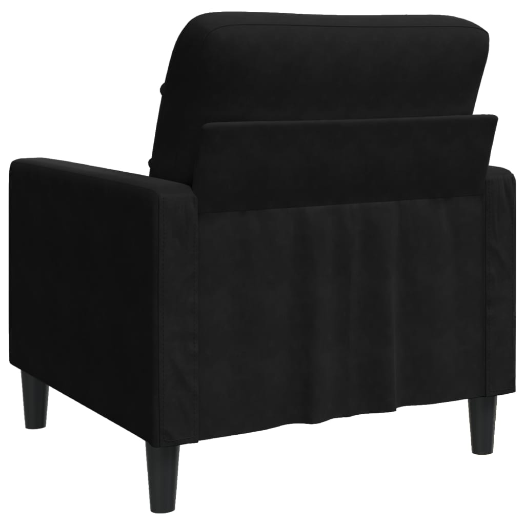 Poltrona Nero 60 Cm Velluto - Image 5