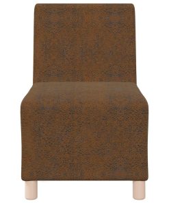 § Poltrona Sofa § Con Cuscino Marrone 55 X 74 X 82 cm