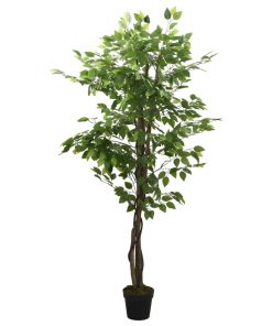 Albero Di Ficus Artificiale 630 Foglie 120 Cm Verde
