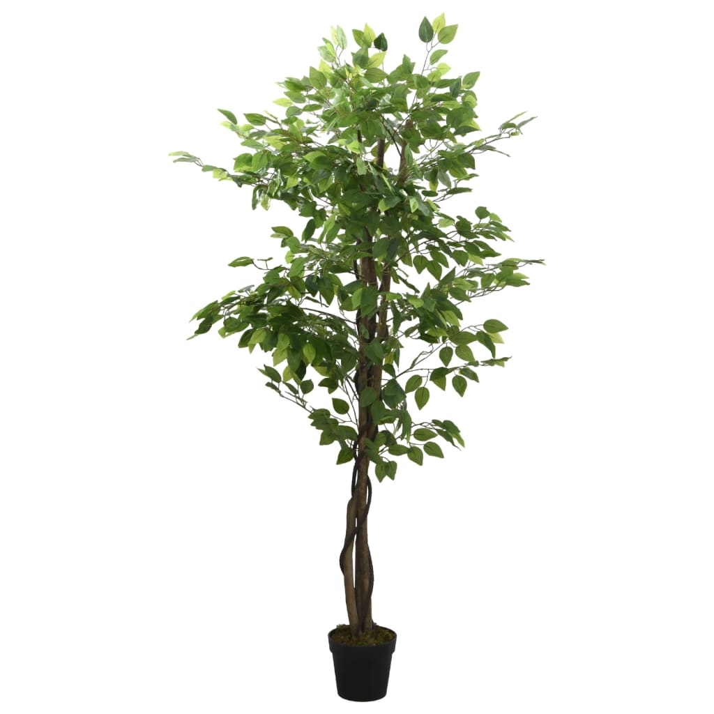 Albero Di Ficus Artificiale 630 Foglie 120 Cm Verde