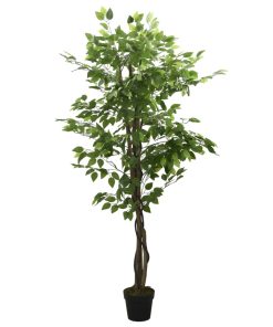 Albero Di Ficus Artificiale 756 Foglie 150 Cm Verde