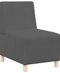 § Unità Di Divano Modulare Senza Braccioli § Grigio Scuro