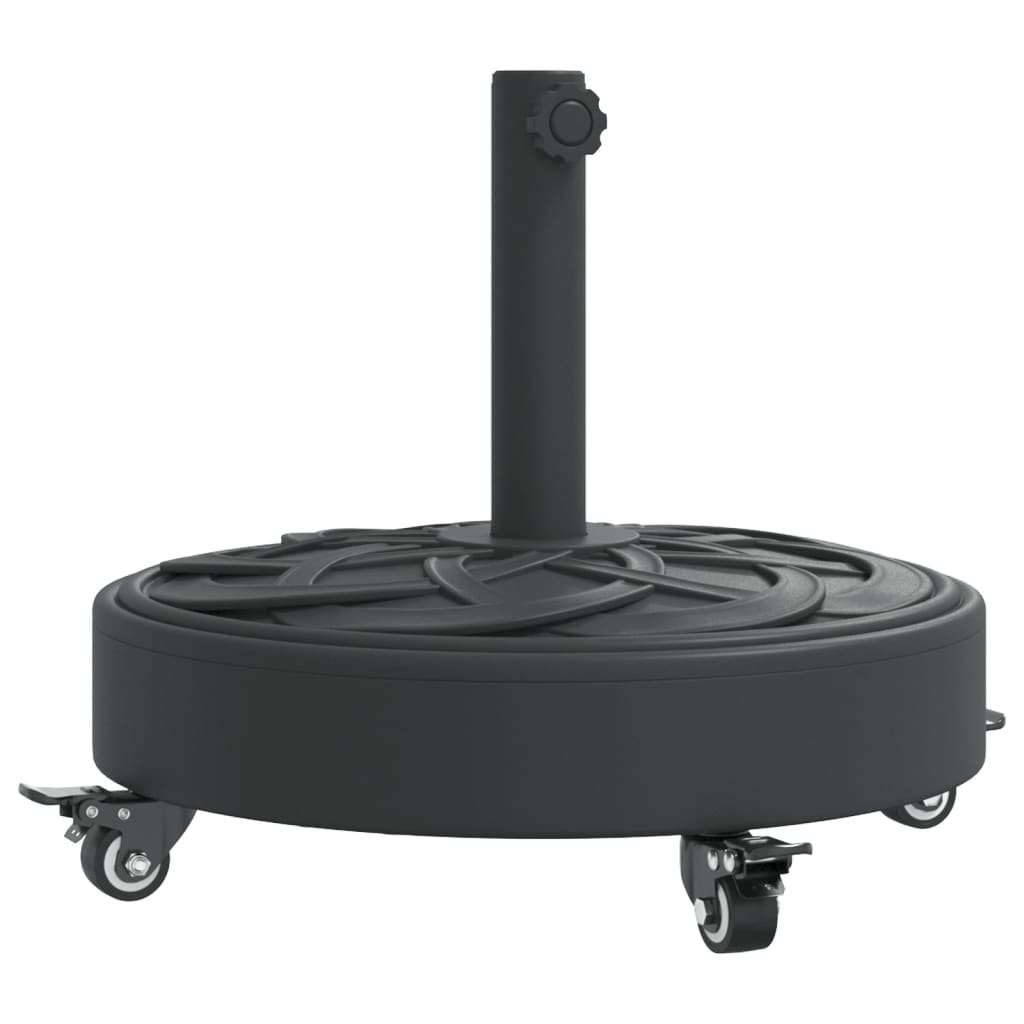 Base Per Ombrellone Con Ruote Per Pali Ø38/48 Mm 27 Kg Rotonda