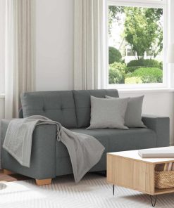 Divano Divanetto Grigio Scuro 120 Cm In Tessuto