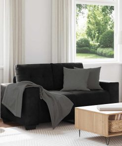 Divano Divanetto Nero 120 Cm In Velluto