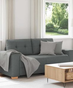 Divano Divanetto Grigio Scuro 140 Cm In Tessuto