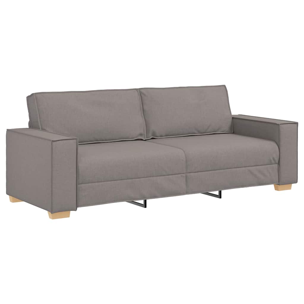 Set Di Divani 2 Pz Con Cuscini Tortora In Tessuto