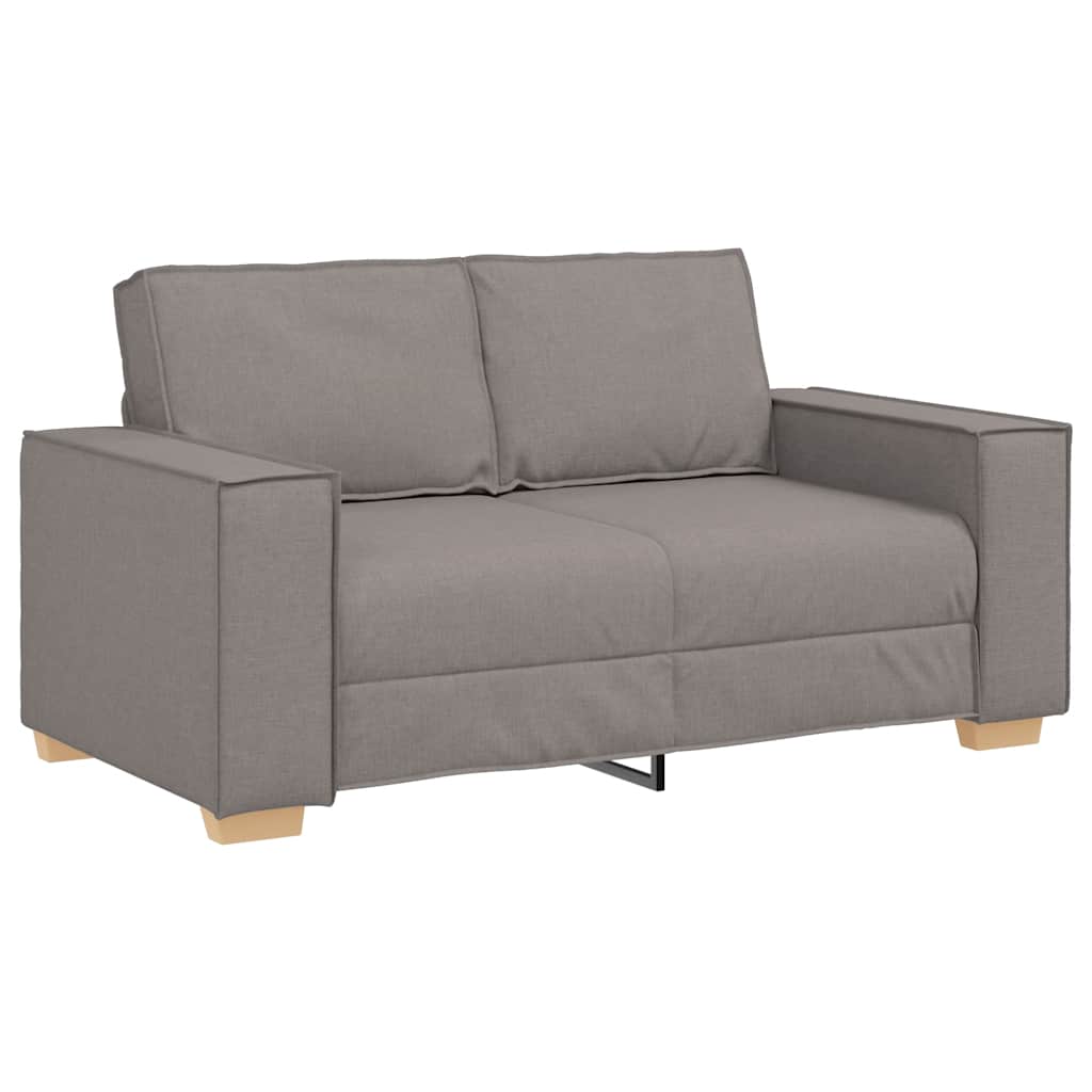 Set Di Divani 2 Pz Con Cuscini Tortora In Tessuto - Image 6