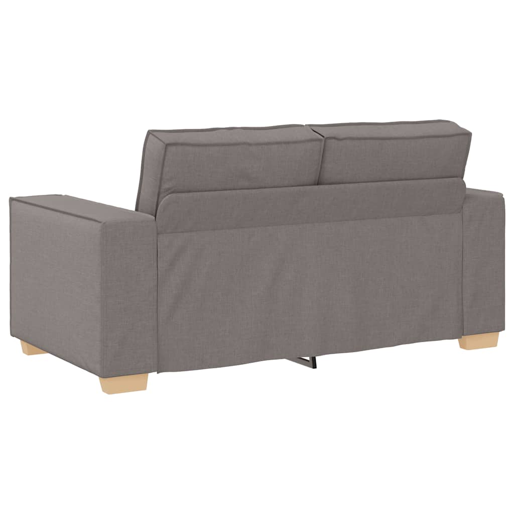 Set Di Divani 2 Pz Con Cuscini Tortora In Tessuto - Image 3