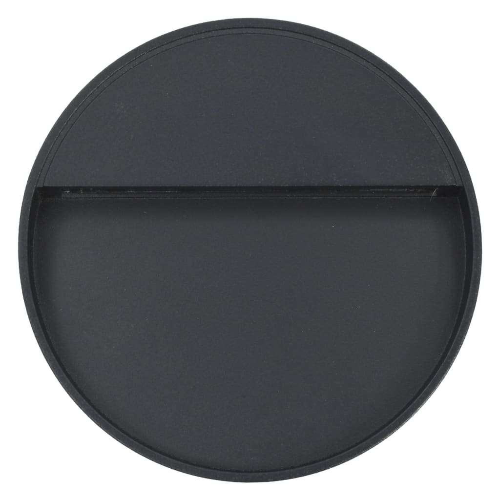 Lampade Da Parete Da Esterno A Led 2 Pz 3 W Nere Rotonde - Image 3