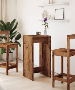 Tavolo Da Bar Legno Antico 51x50x103,5 Cm In Legno Multistrato