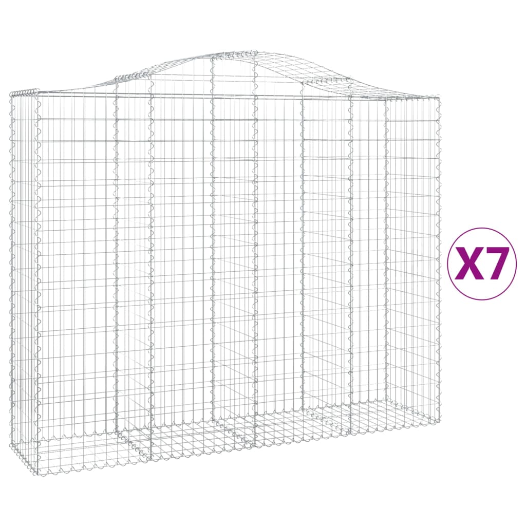 Cesti Gabbioni Ad Arco 7 Pz 200x50x160/180 Cm Ferro Zincato