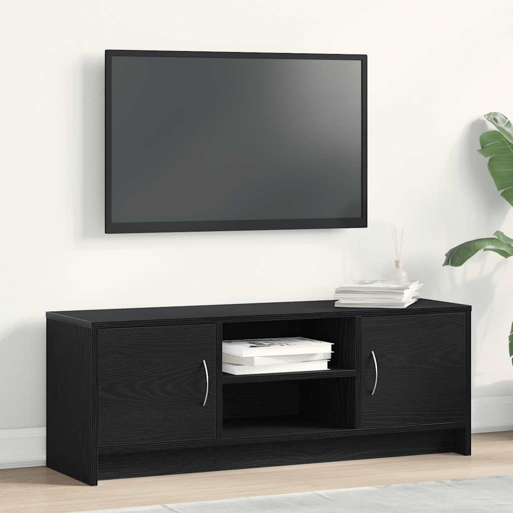Mobile Porta Tv Rovere Nero 102x30x37,5 Cm Legno Multistrato - Image 5