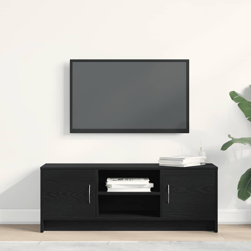 Mobile Porta Tv Rovere Nero 102x30x37,5 Cm Legno Multistrato - Image 2