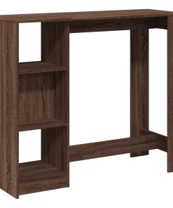 Tavolo Bar Ripiano Rovere Marrone 124x46x103,5 Cm Multistrato