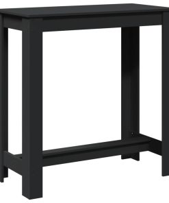 Tavolo Da Bar Nero 102x50x103,5 Cm In Legno Multistrato