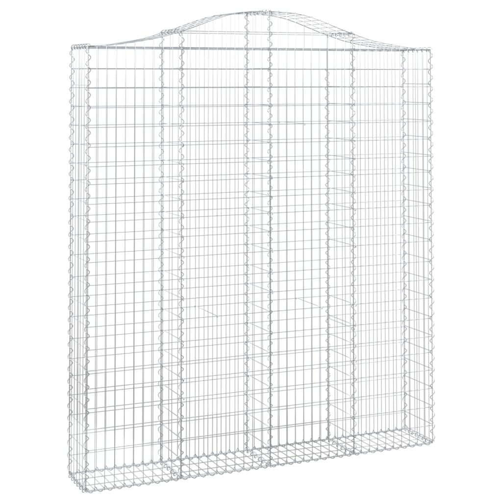 Cesto Gabbione Ad Arco 200x30x220/240 Cm Ferro Zincato