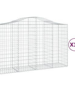 Cesti Gabbioni Ad Arco 11 Pz 200x50x120/140 Cm Ferro Zincato