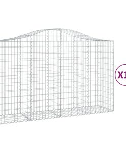 Cesti Gabbioni Ad Arco 14 Pz 200x50x120/140 Cm Ferro Zincato