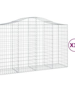 Cesti Gabbioni Ad Arco 13 Pz 200x50x120/140 Cm Ferro Zincato